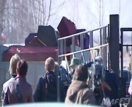 Smoleńsk miejsce katastrofy kilka godzin po wypadku.