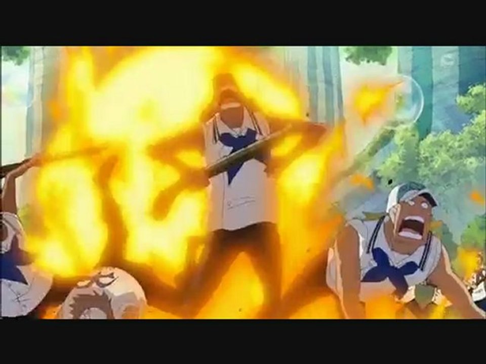 Kid, Luffy y Law vs Marines