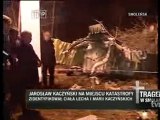 Jarosław Kaczyński na miejscu katastrofy w Smoleńsku