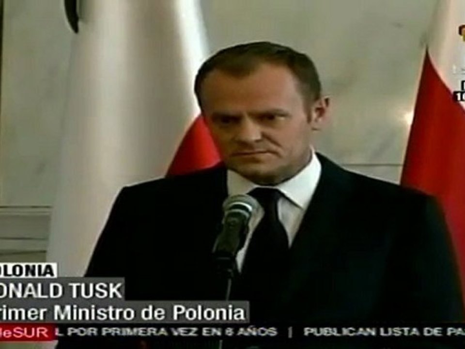 Donald Tusk, ofreció sus condolencias a los familiares de l