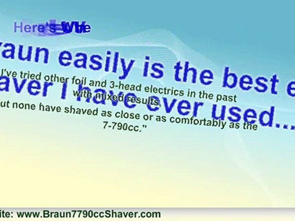 Braun Series 7- 790cc Pulsonic Shaver