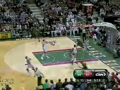 Rajon Rondo drives the lane and gets Brandon Jennings going
