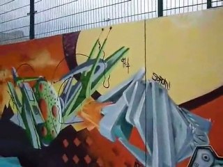 Jam Graff "Armature" à Issy - rue Charlot (92)