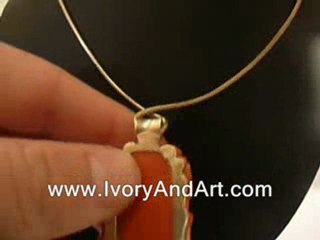 Antique Red Coral Buddha Pendant