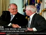 Firman EE.UU y Brasil acuerdo de cooperación militar