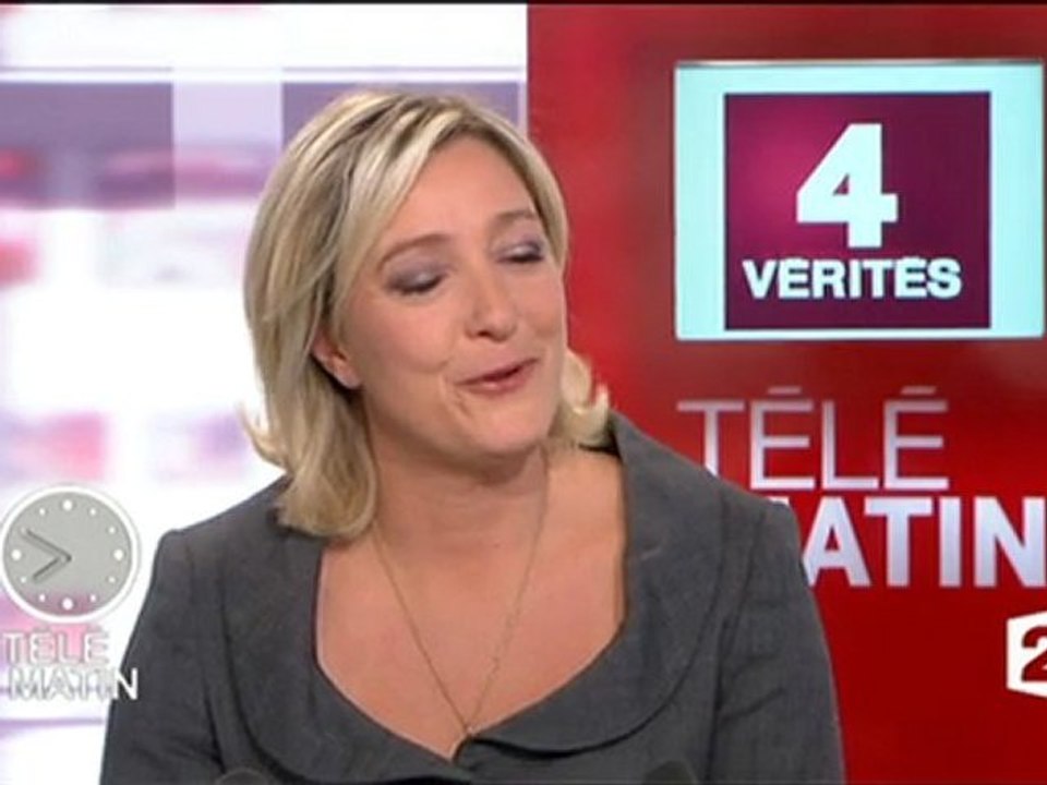 Marine Le Pen aux 4 Vérités de France 2