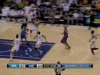 The Pacers' Brandon Rush goes up to throw down this alley-oo