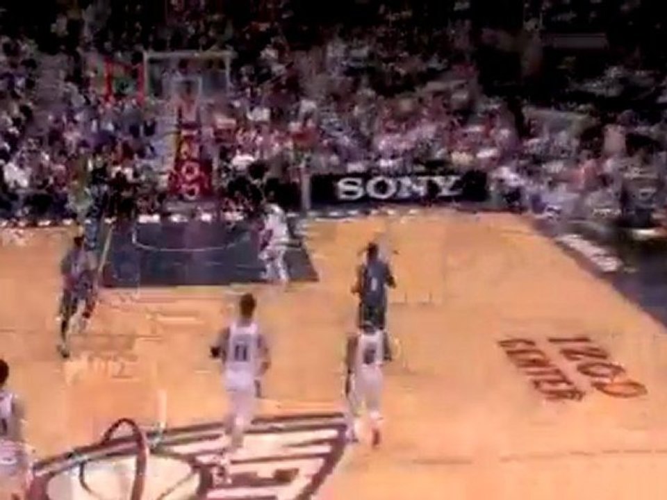 Terrence Williams hurries down the court to put down the sla