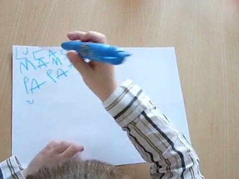 lucas ecrit lucas maman papa