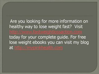 Great Way to Lose Weight Fast and Easy