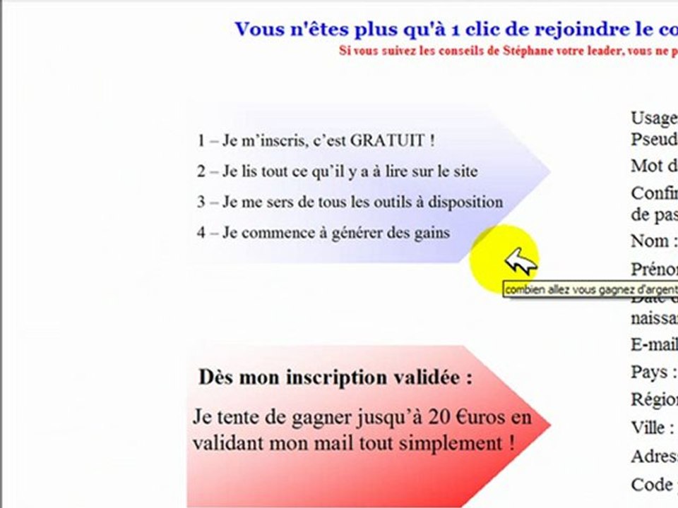 comment gagner 20euros