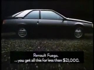 Pub australienne Renault Fuego - 1986