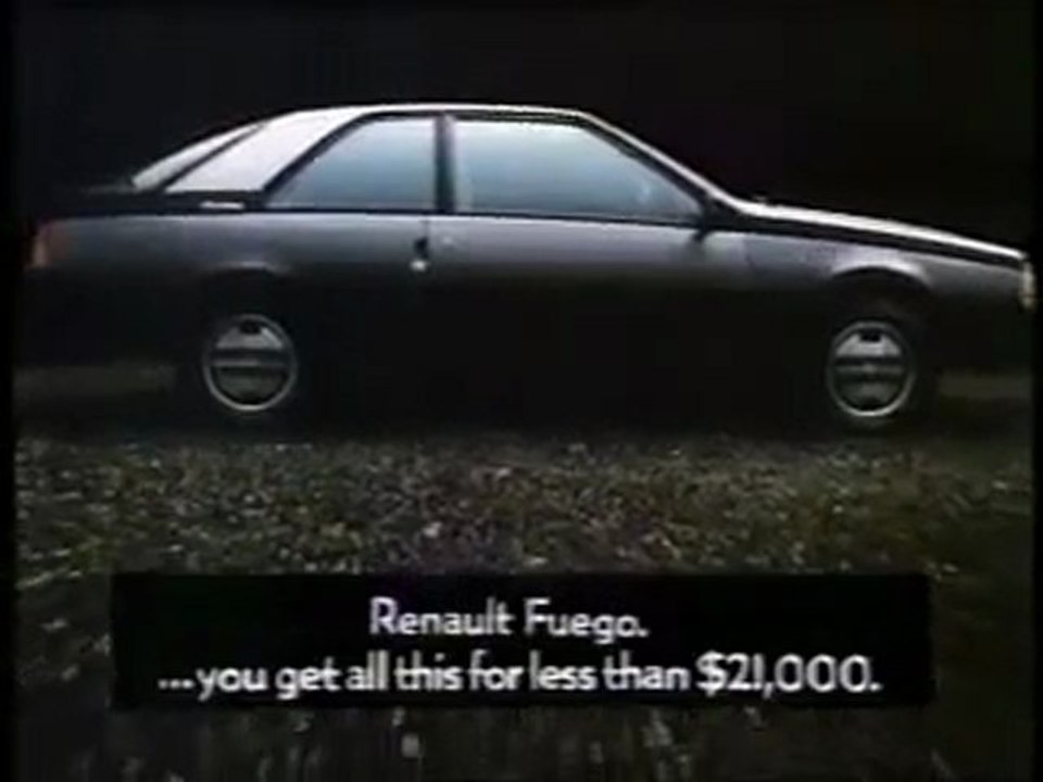 Pub australienne Renault Fuego - 1986