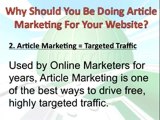 Article Marketing - How To Build Tons Of Traffic