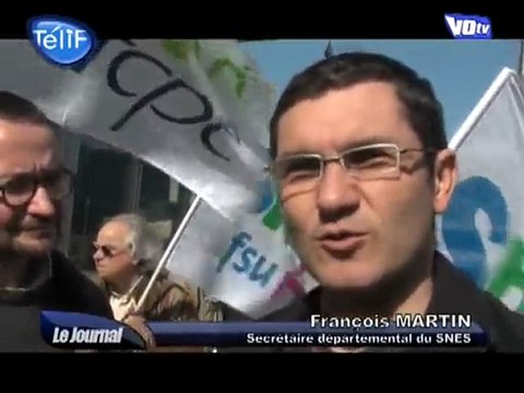 Val d'Oise : manifestation d'enseignants devant la préfecture