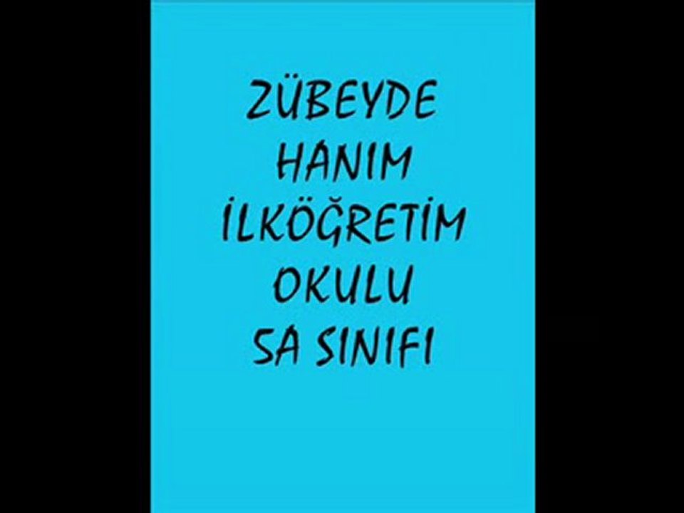 Bitlis Zübeyde Hanım İlköğretim Okulu 5/A Sınıfı