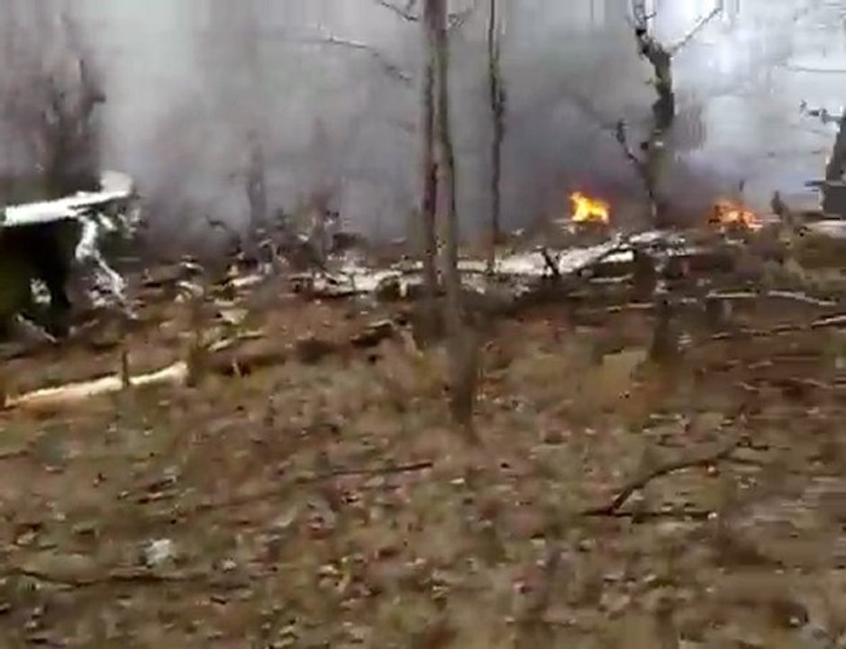 Горит самолет