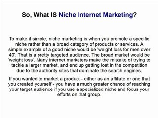 Niche Affiliate Marketing