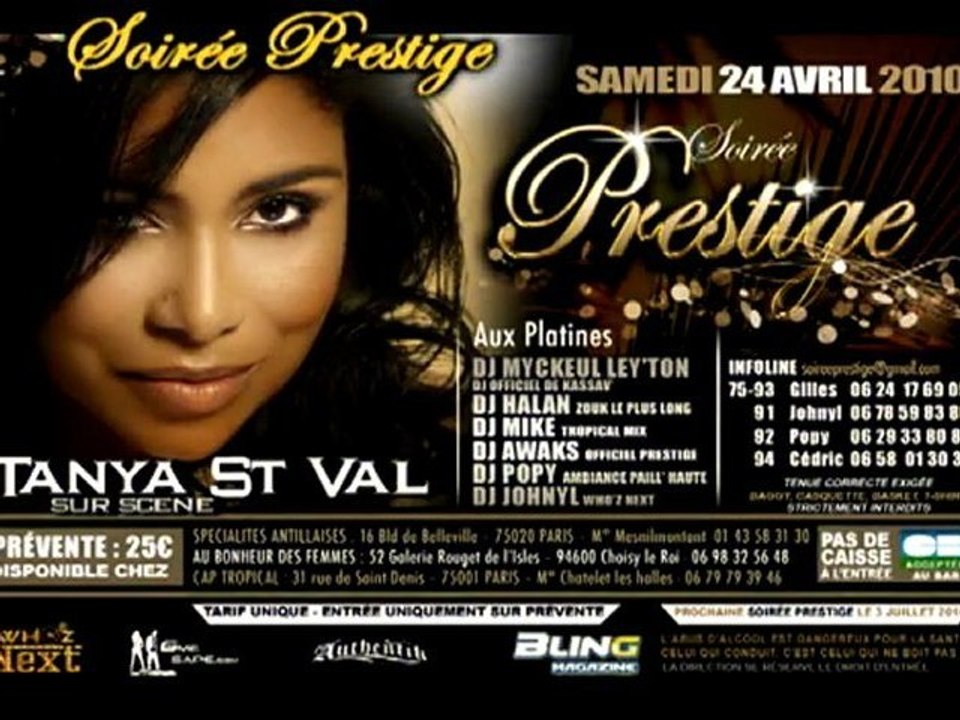 Promo Soirée Prestige 200% Rétro avec Tanya ST VAL -24 Avril
