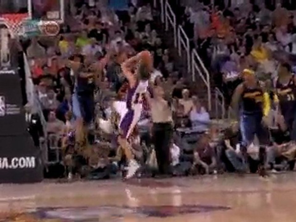 Steve Nash gives the crossover, then is fouled and hits the