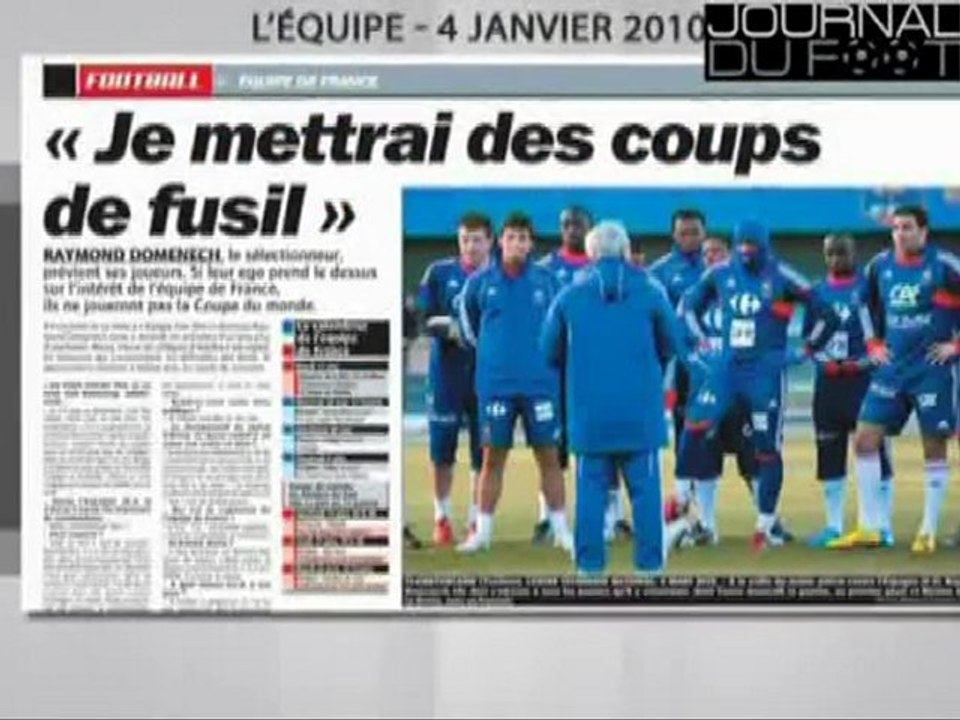 Raymond Domenech menace les joueurs (Journal du Foot)