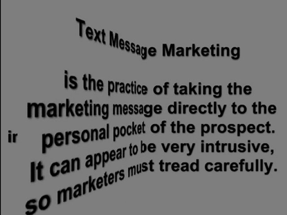 Mobile Marketing or Mobile Txt Advertising