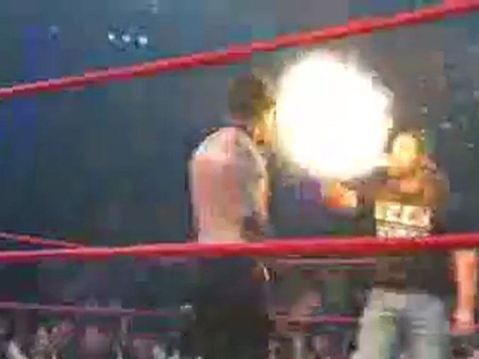 Jeff Hardy Is Injured By A Fireball