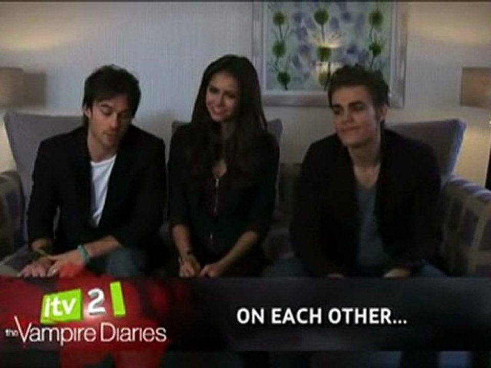 ITV2 Interview - Nina Dobrev, Paul Wesley, Ian somerhalder