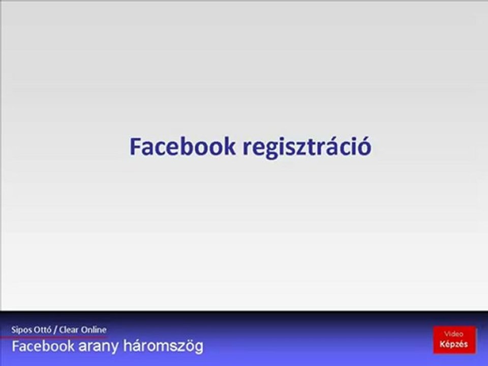 Facebook regisztráció