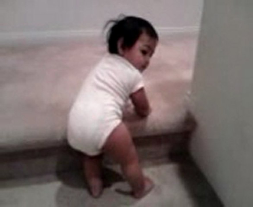 Alyssa vs stairs! lol