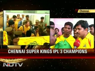 Rousing welcome for Chennai Super Kings