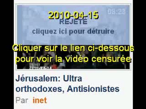 Dailycensure de 'Jérusalem ultra-orthodoxes, Antisionistes'