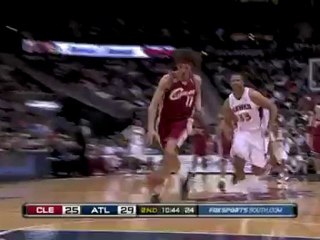 Anderson Varejao steals the ball from Jeff Teague and comple