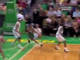Rajon Rondo steals the ball and makes the layup on the oppos