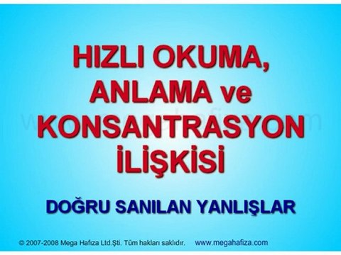 ANLAYARAK HIZLI OKUMA VE HAFIZA GÜCÜ, Sunan Melik Duyar