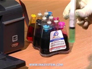 Cleaning of printing head on example of Epson T50