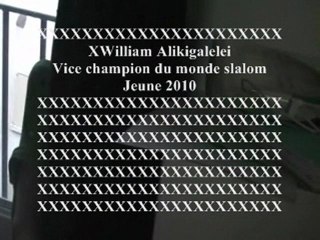 William Alikiagalelei vice champion du monde slalom Jeune
