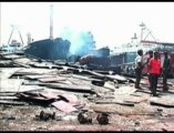 Ship Catches Fire in Mumbai Scrap Yard