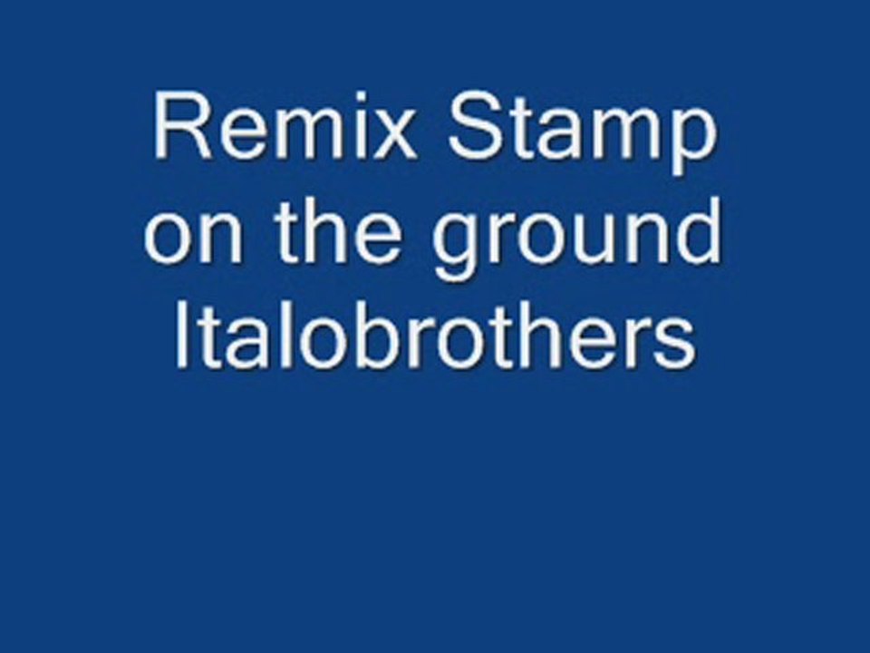 Remix stamp on the ground