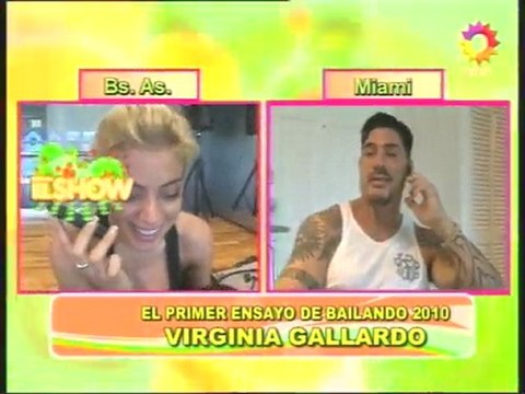 Ensayo de Virginia Gallardo para el bailando 2010