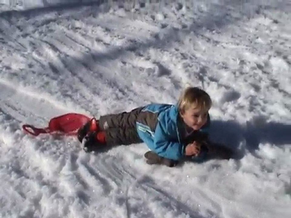 En luge... Chacun sa technique!