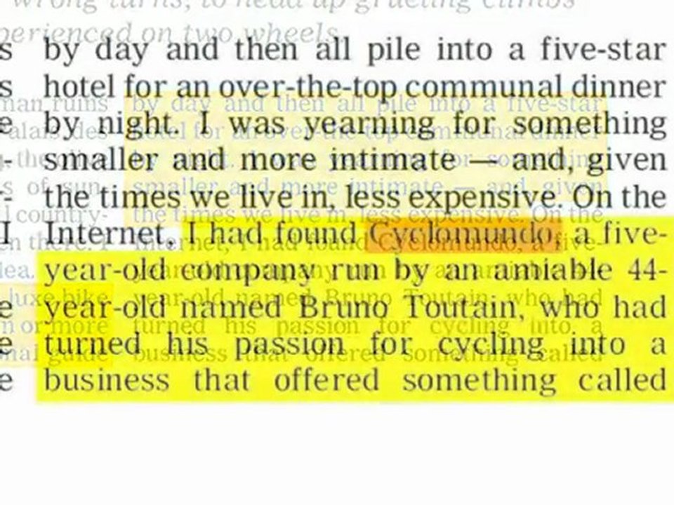 Cycling Provence:  Cyclomundo in the NY Times