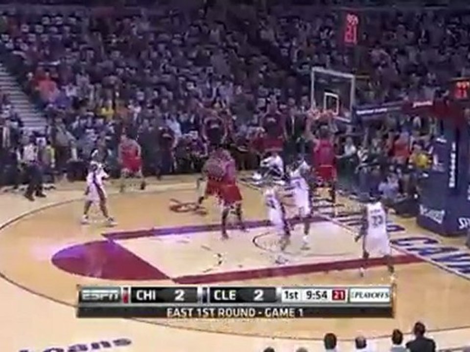 Joakim Noah takes the pass and finishes with a powerful slam