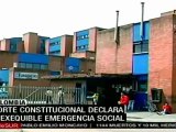 Corte Constitucional desecha emergencia social en Colombia