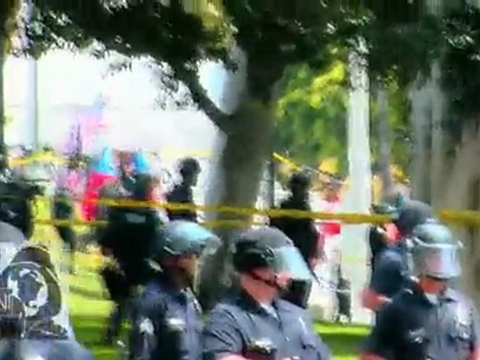 Nazi's rally at Los Angeles City Hall