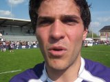 Rugby - Réaction de Yoann Dernard après USB - Aubenas