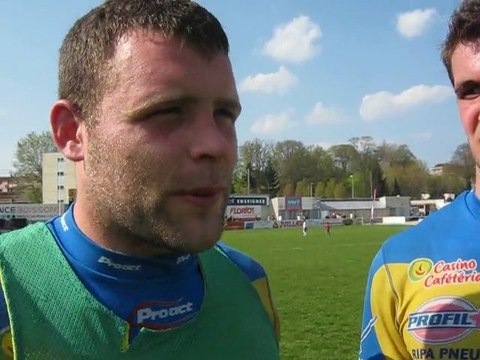 Rugby - Hudson et Mejean réagissent après USB - Aubenas