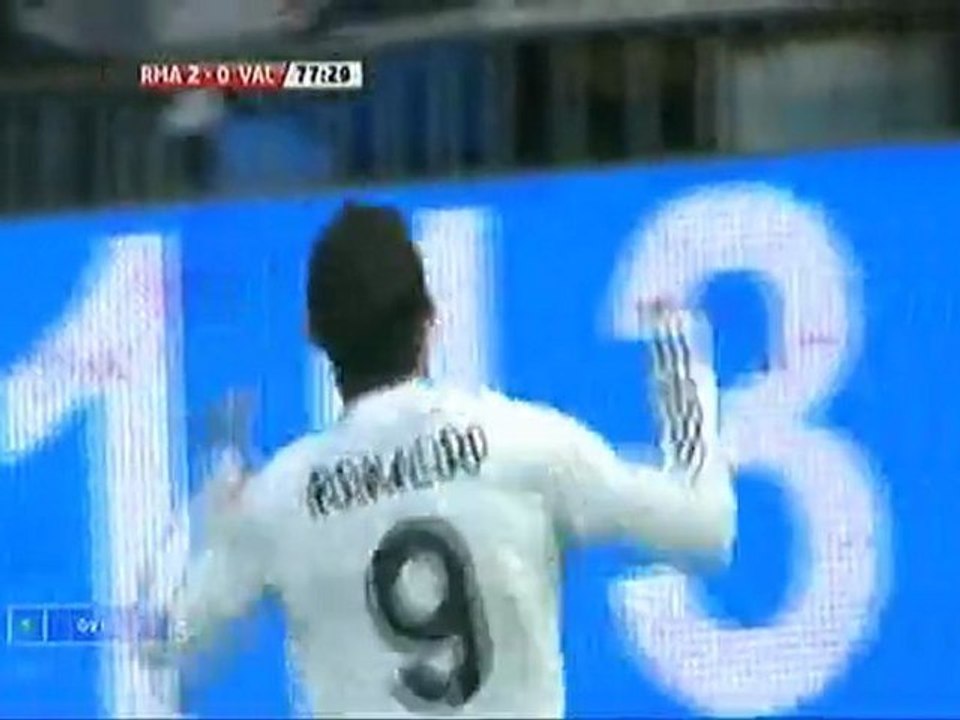 Real Madrid 2-0 Valence but de cristiano ronaldo 18/04/10