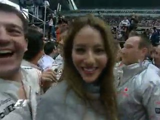 Jessica Michibata kisses the camera
