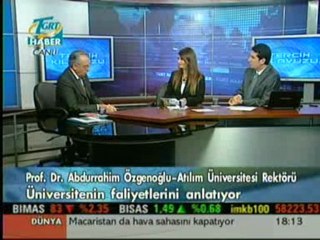 Atılım Üniversitesitesi TGRT Haber'de